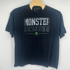 Monster Energy T-Shirt Mens XXXL Black Graphic Short Sleeve Crew Neck Cotton Tee